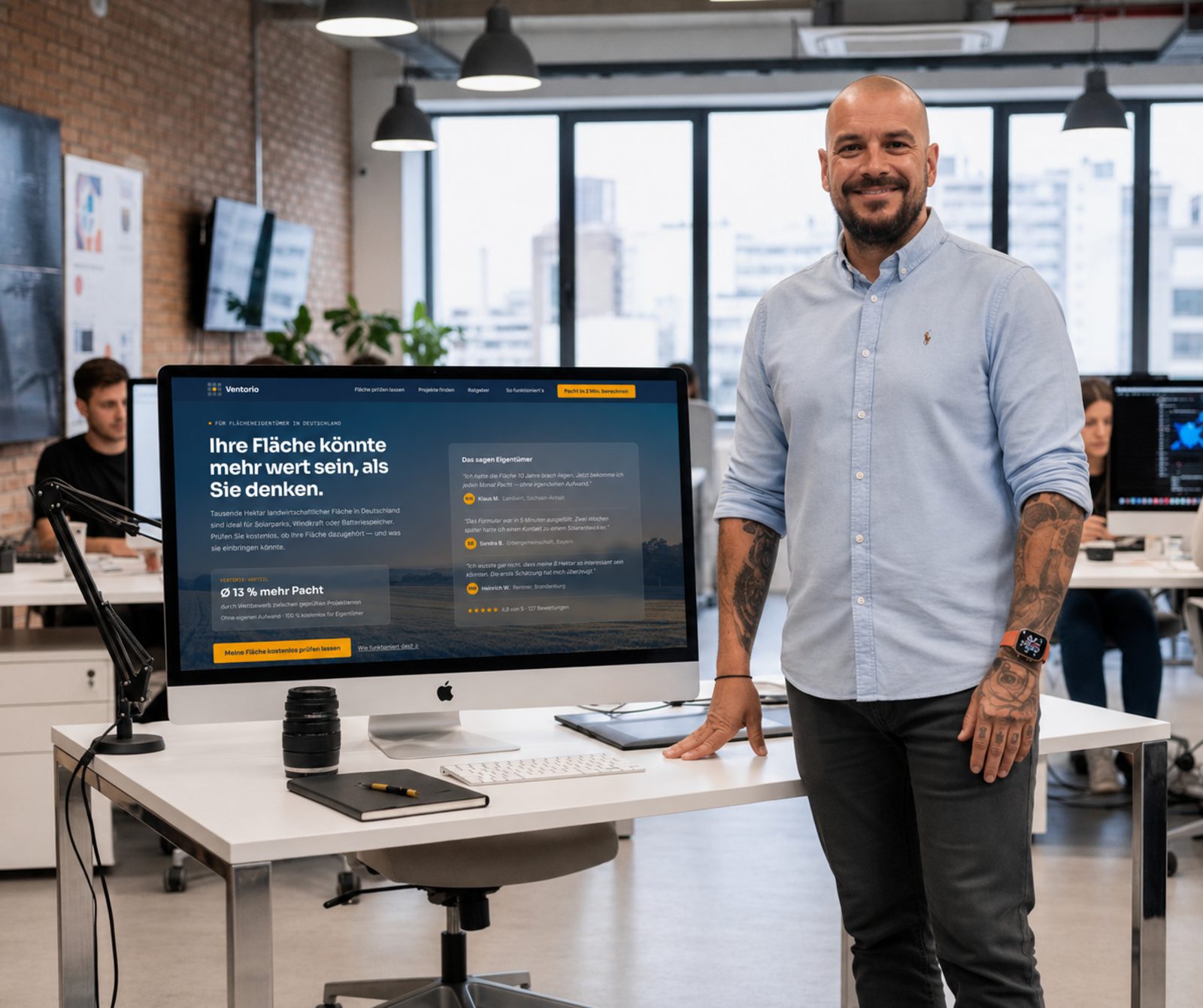 Markus Laue im Office vor dem Ventorio-Plattform-Launch 2026